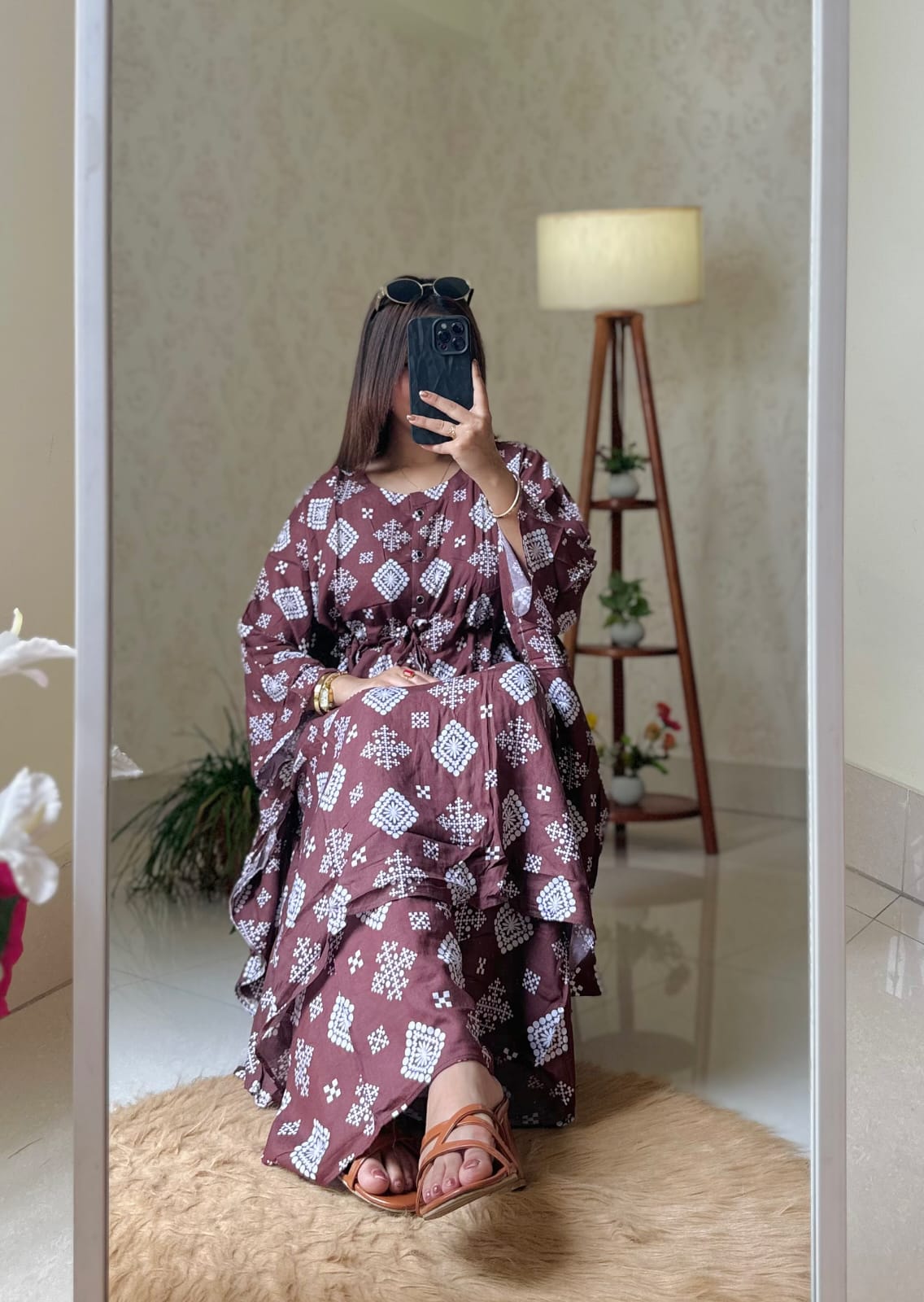 Kaftan Co Ord's Coffe x White