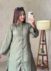 Premium Summer Friendly Pocket Long Shirt – Olive