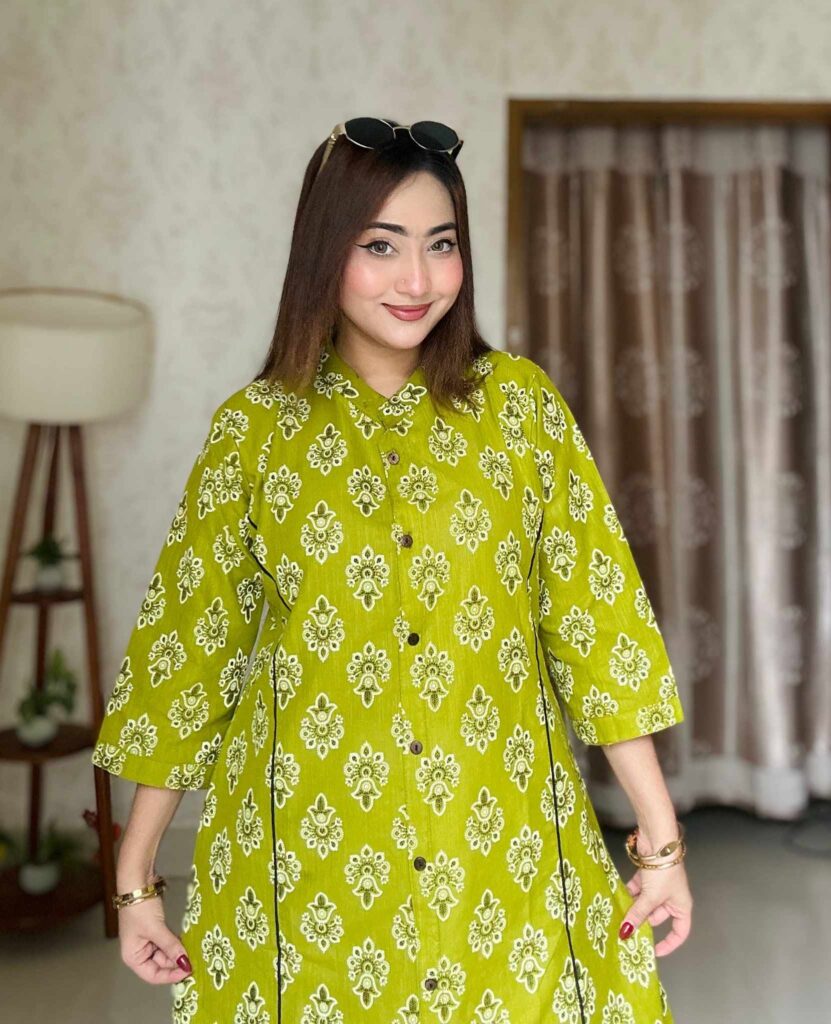 Mouraz Premium Slub Cotton Pocket Kurti